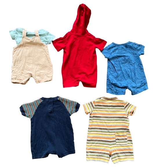 Carter's, Rabbit + Bear, Gymboree +: 5 Baby Rompers, Size 3 Months - Picture 2 of 8